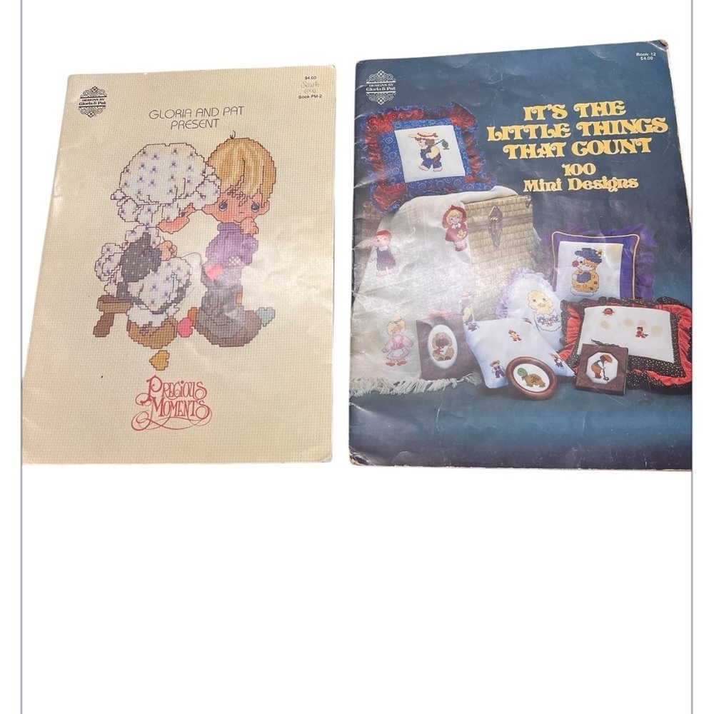 Vintage Cross Stitch Books Lot‎ of 2, Precious Moments